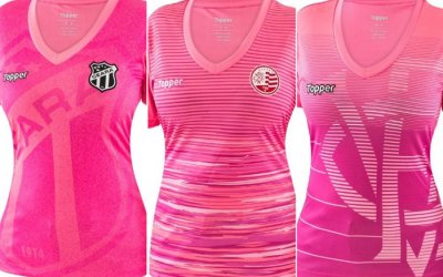 Outubro Rosa, a inspiração para 12 uniformes da Topper, 3 deles no NE