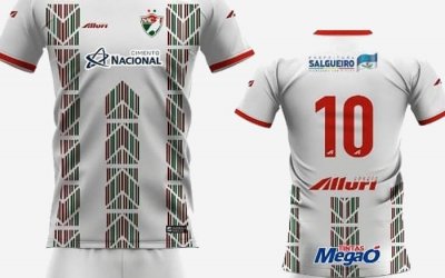 A linha de uniformes do Salgueiro em 2019, via Alluri. Base monocromática