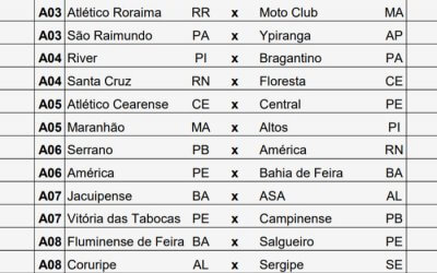 A tabela básica da Série D de 2019, com 22 clubes do Nordeste (32% do total)