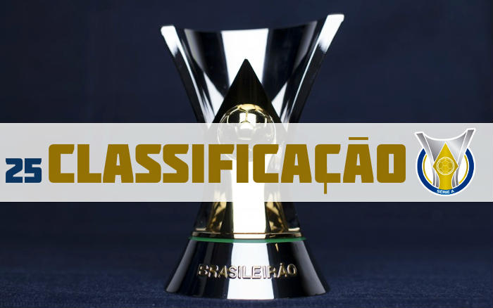 A classificação da Série A do Brasileirão 2019 após a 25ª rodada