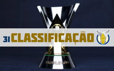 A classificação da Série A do Brasileirão 2019 após a 31ª rodada