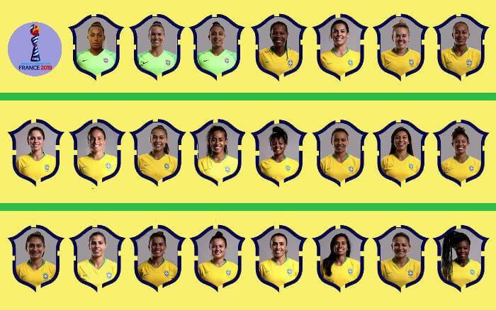 As 23 jogadoras convocadas à Seleção Brasileira para o Mundial. Ainda com Vadão…