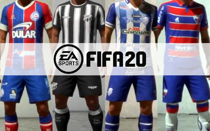 Game | Os uniformes e níveis dos 4 nordestinos licenciados no Fifa 20