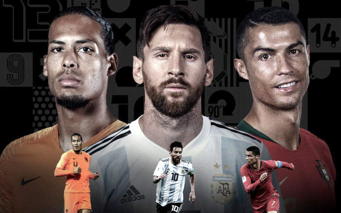 Van Dijk, Messi e CR7, os finalistas do The Best. Em 29 edições, 42 jogadores