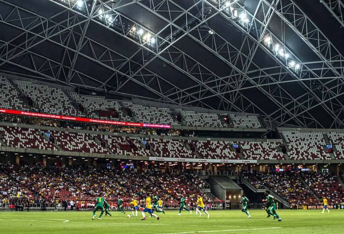 Brasil empata com Senegal em estádio vazio em Cingapura. É o Brasil Global Tour…