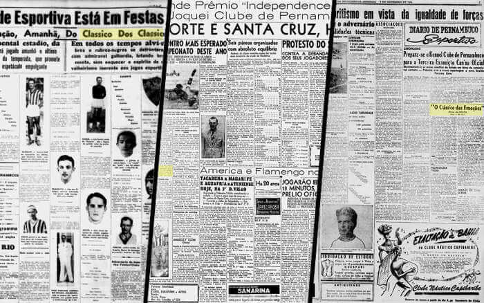 Quando surgiram os “nomes” dos clássicos nos jornais de Pernambuco