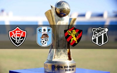 Semifinal da Copa do Nordeste Sub 20 com BA x PB e PE x CE, em Aracaju
