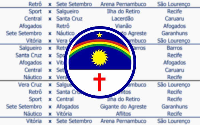 Em cima da hora, a tabela do Campeonato Pernambucano de 2021; rodadas espaçadas