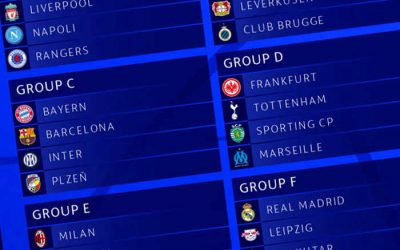 Os grupos da Champions League da temporada 2022/2023; com grupo da morte