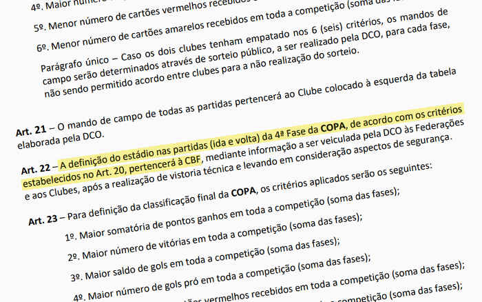 CBF terá o mando de campo na final da Copa do Nordeste de 2024, diz novo regulamento