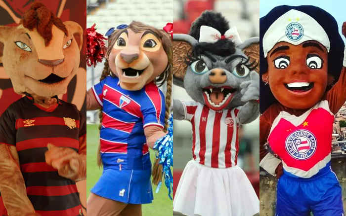 Mascotes femininas de Sport, Fortaleza, Náutico e Bahia