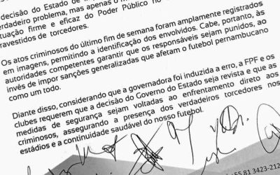 Análise: Induzido ao erro ou não, Governo de Pernambuco combate alvo errado no futebol