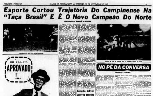 Sport - "Copa Norte" da Taça Brasil de 1962