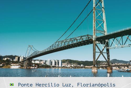 A Ponte Hercílio Luz, em Florianópolis, inaugurada em 1926