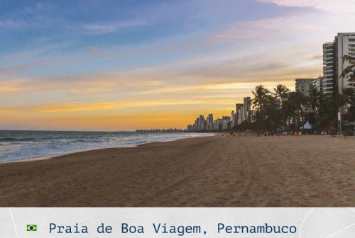 A praia de Boa Viagem, na zona sul do Recife